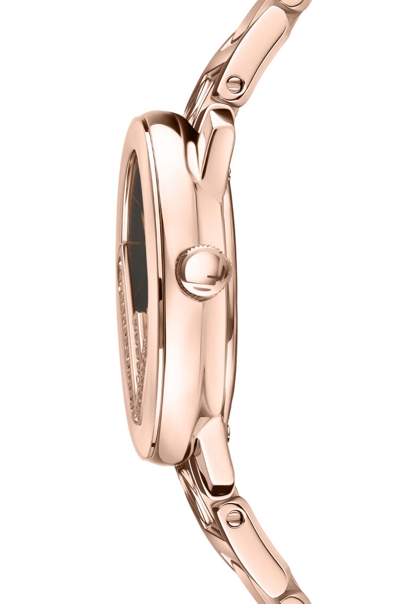 Fendi Run Away Diamond Bracelet Watch, 28mm, Alternate, color, Rosegold