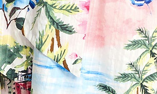 Tommy Bahama Paradise Shores Cotton Blend Midi Dress In Multi