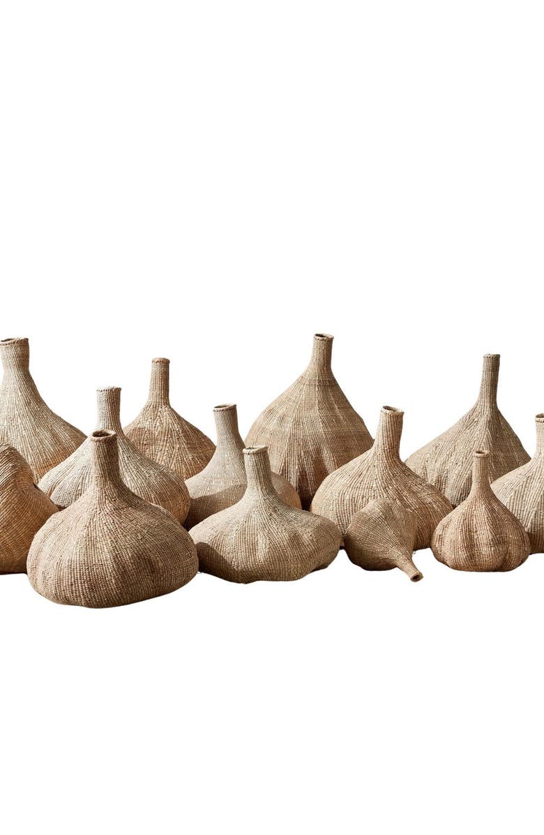 kanju Interiors Long-Necked Ilala Garlic Gourd Basket, Main, color, Natural - Large