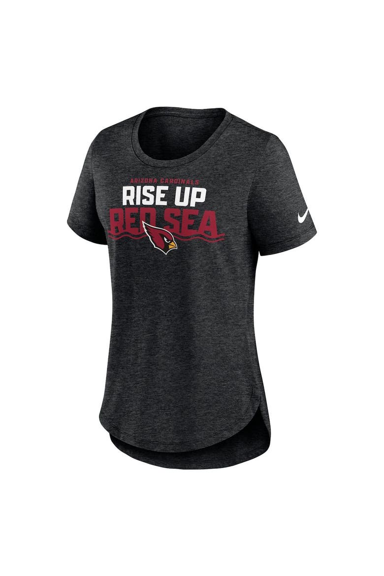 Women's Nike Heather Black Arizona Cardinals Local Fashion Tri-Blend T-Shirt, Alternate, color, Heather Black