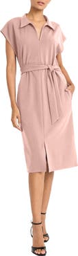 Maggy London Collared Midi A-Line Dress