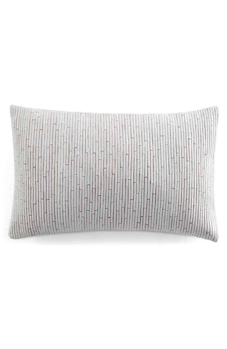 DONNA KARAN Embroidered Cotton & Linen Accent Pillow, Main, color, 