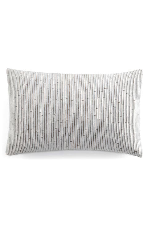 Embroidered Cotton & Linen Accent Pillow