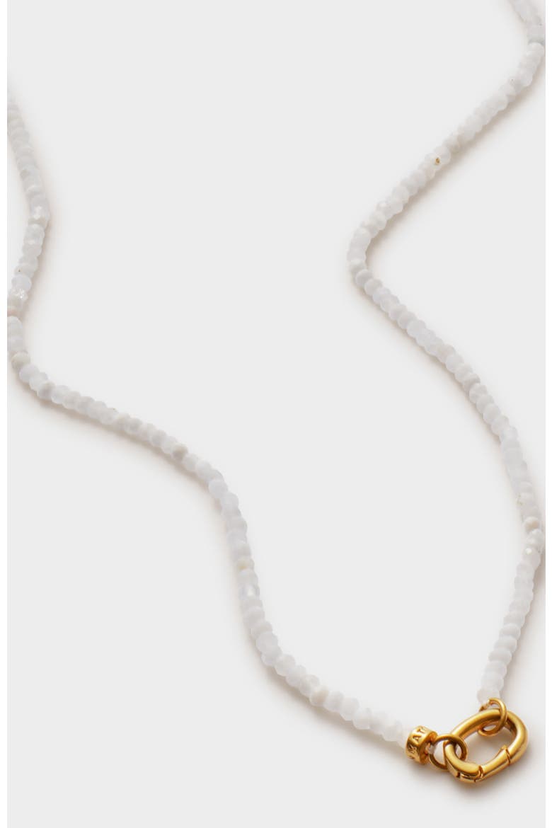 Moonstone Necklace, Alternate, color, Gold