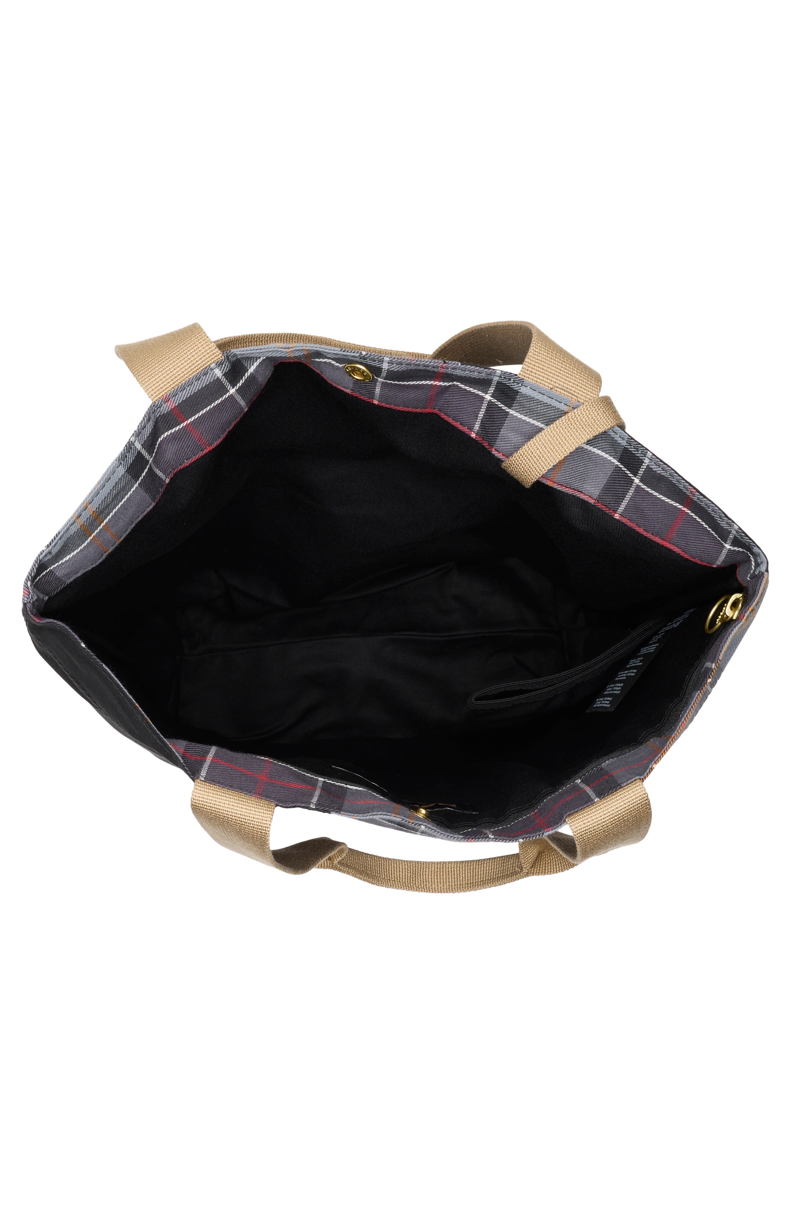 Transport Patchwork Tote, Alternate, color, BLACK/ MODERN TARTAN