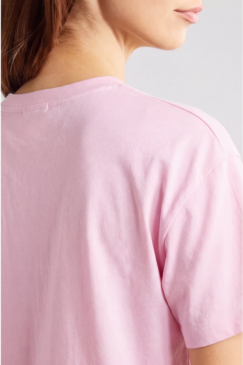 Boxy Short Sleeve Crewneck Organic Cotton T-Shirt, Alternate, color, Pink