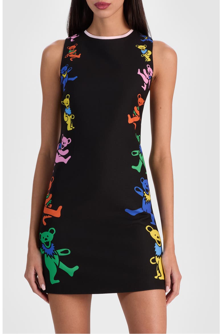 x Grateful Dead Clyde Fitted Sheath Minidress, Main, color, GRATEFUL BEARS BLACK