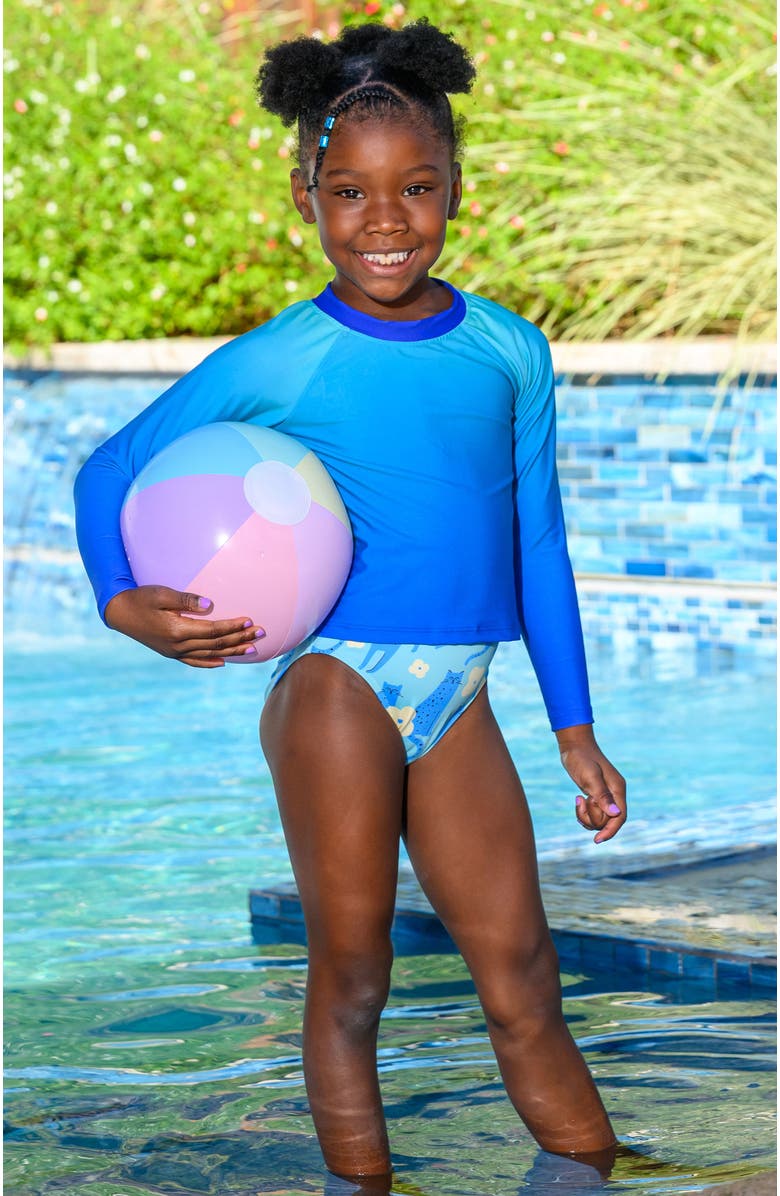 Destira UPF 50 Rashguard, Alternate, color, Blue Raspberry Sorbet