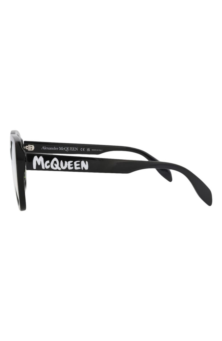 MCQ Optical Glasses, Alternate, color, Black Black Transparent
