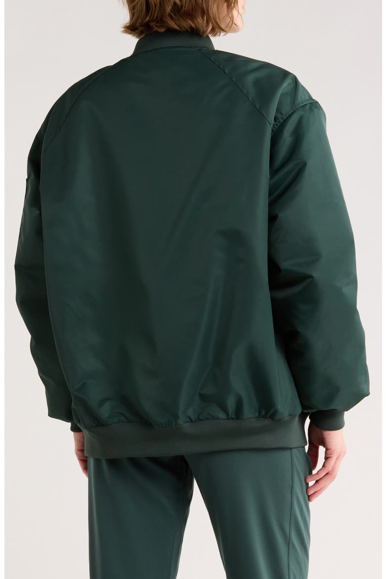 Cityscape Longline Bomber Jacket, Alternate, color, TREK GREEN