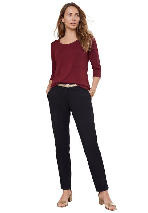 Stretch Cotton Scoop Neck Tee (Plus)