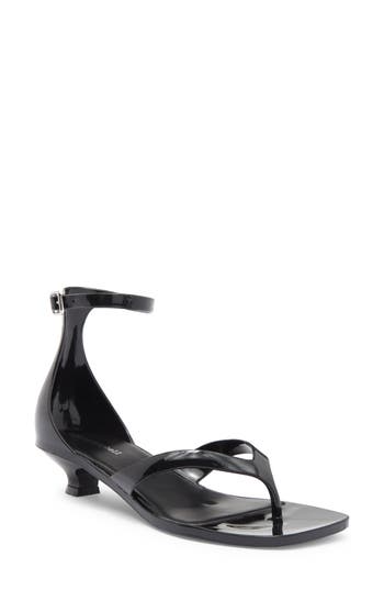 Jeffrey Campbell Gummy Ankle Strap Sandal In Black