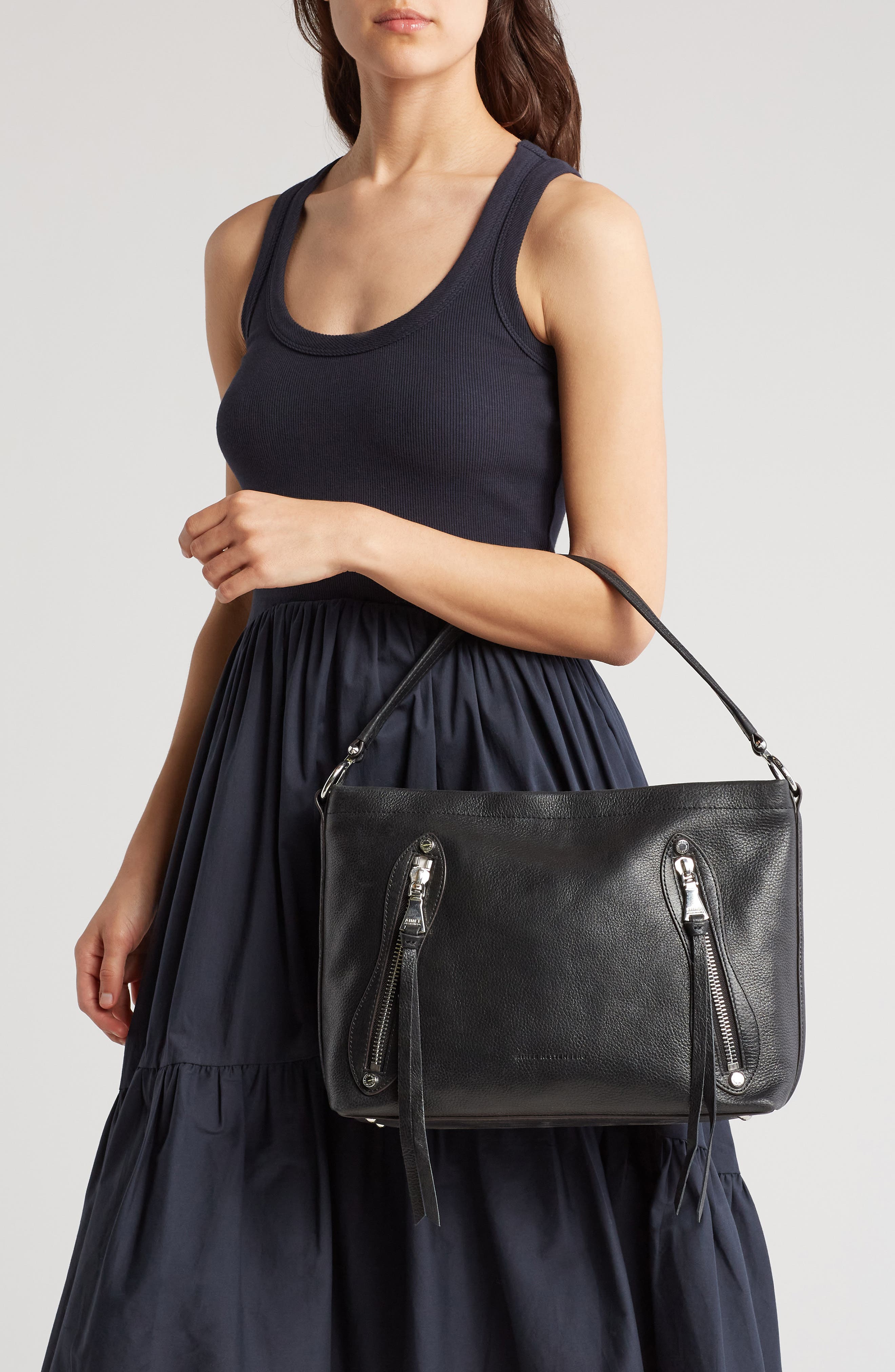 Radiant Convertible Shoulder Bag, Alternate, color, BLACK