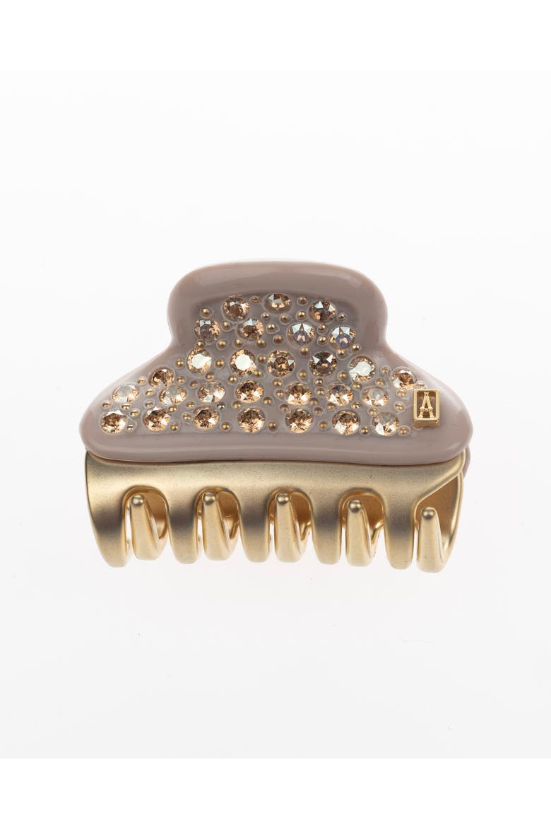 Vendome Crystals Small Hair Clip, Main, color, Taupe