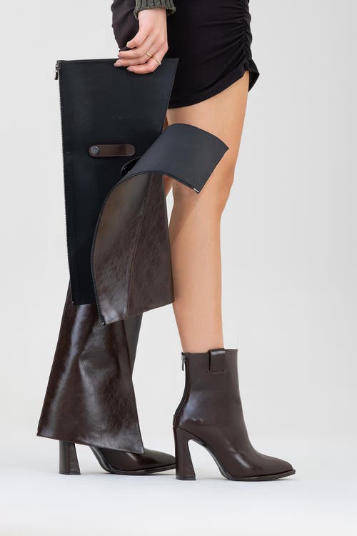 Prologue Shoes Aja Block Heel Convertible Knee High Boot In Multi