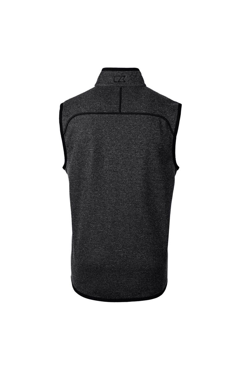 Cutter & Buck Men's Cutter & Buck Heather Charcoal LSU Tigers Mainsail Sweater-Knit Full-Zip Vest, Alternate, color, 