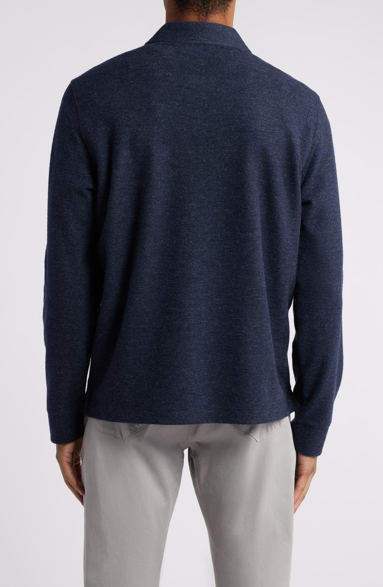 Johnston & Murphy Brushed Knit Quarter Zip Top, Alternate, color, 