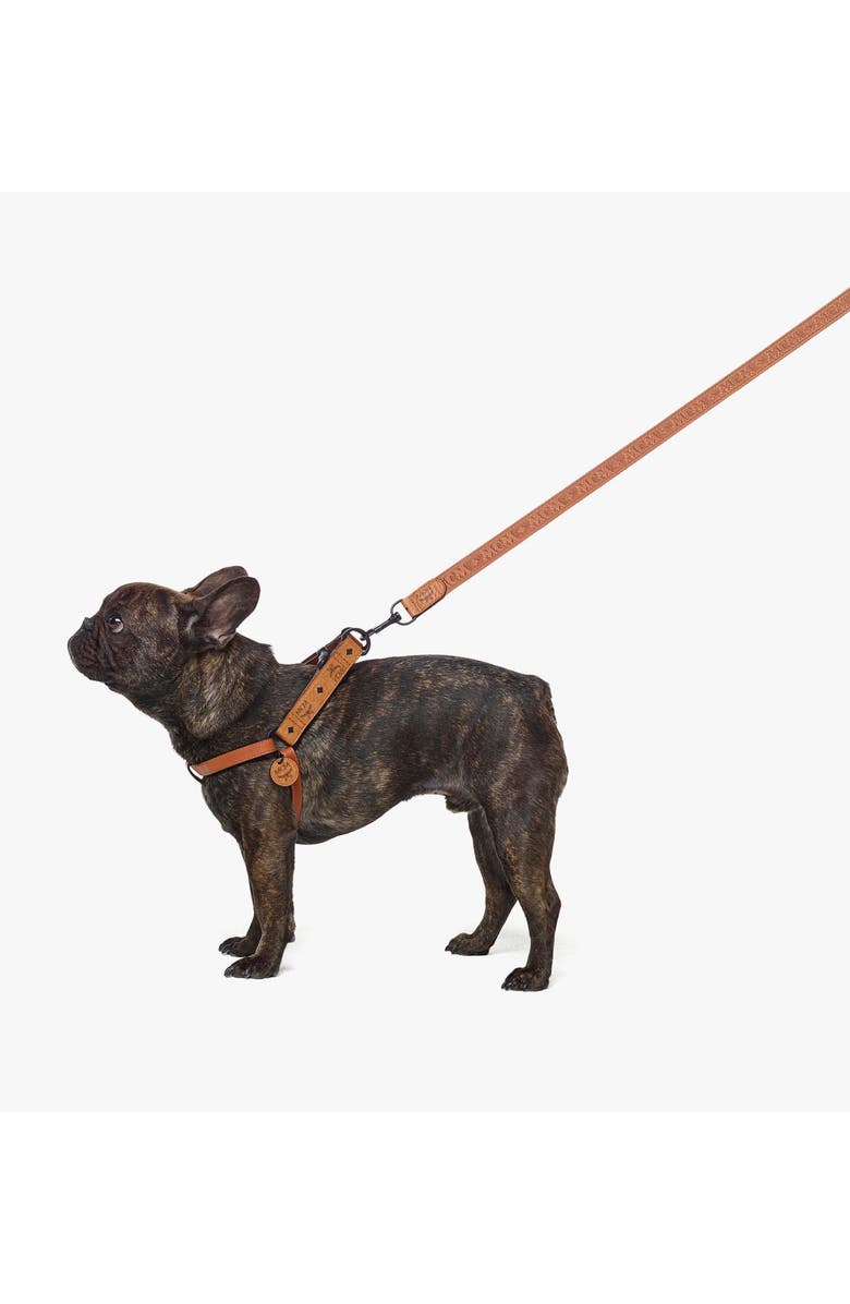 MCM Pet Leash in Visetos, Alternate, color, Cognac