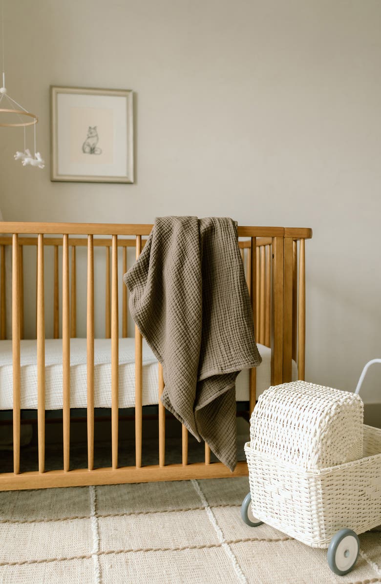 Oilo 2-Pack Organic Cotton Muslin Swaddle Blankets, Alternate, color, Bark/ Seamoss