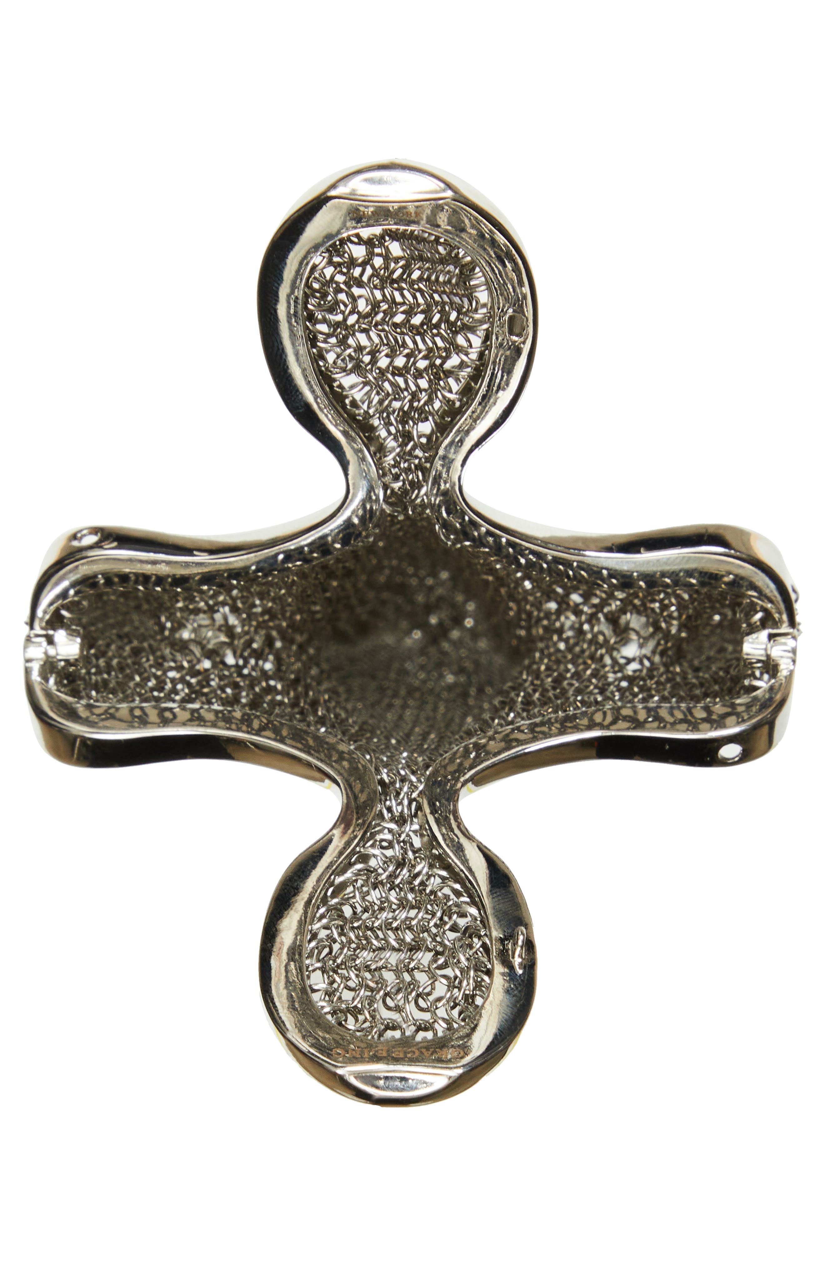 GRACE LING Human Stainless Steel Mesh Bag, Alternate, color, Silver