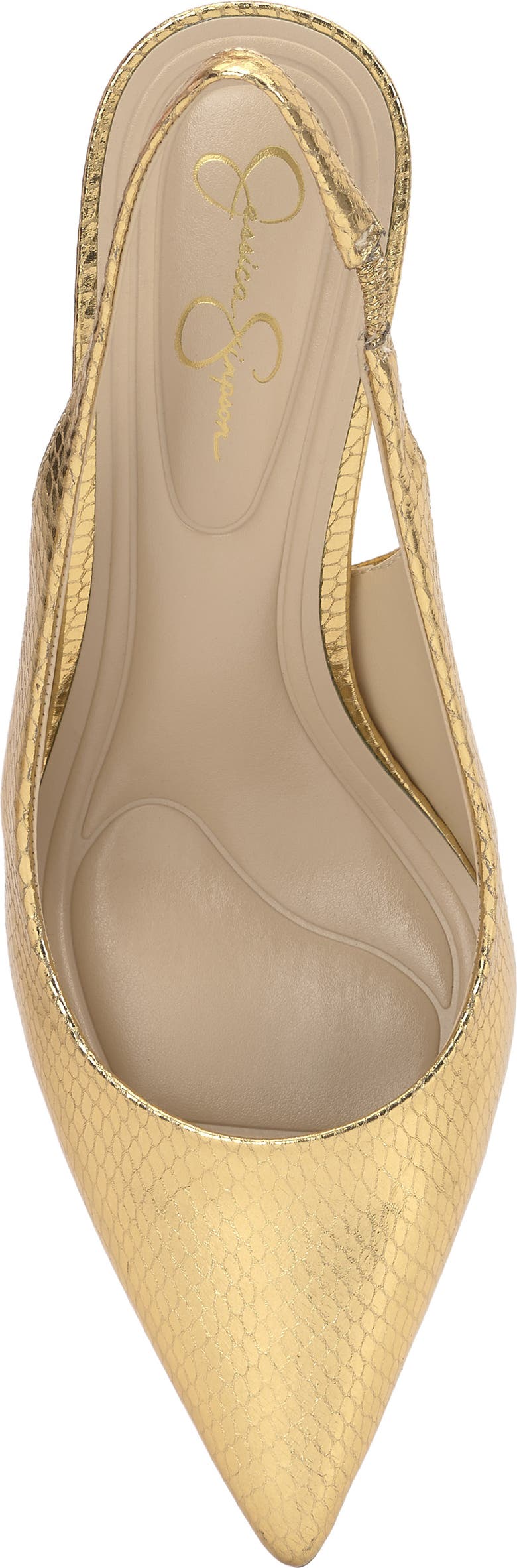 Jessica Simpson Paveri Décolleté Donna In Vernice Crinkle - Colore Golden Lemon, Tacco 9,9 Cm (3.9 Pollici), Punta A Mandorla, Taglia 38 EU