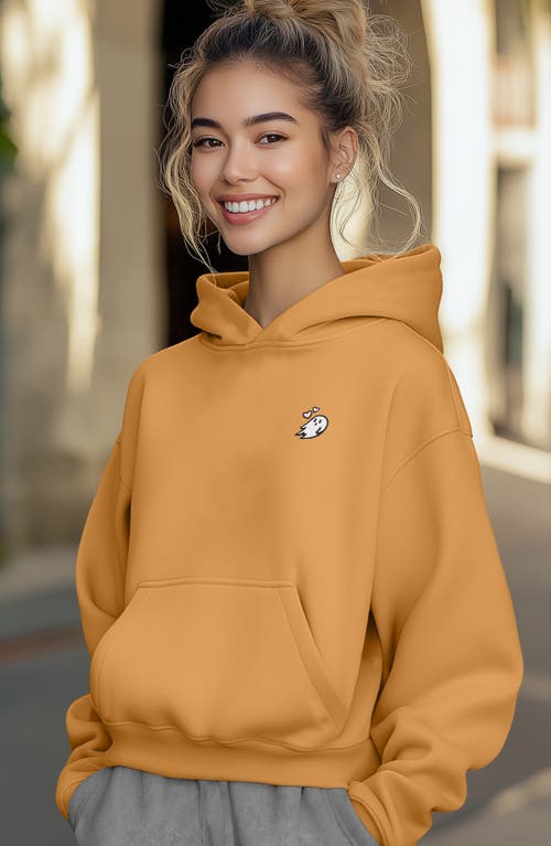 Dalix Womens Heartly Ghost Midweight Fleece Relaxed Hooded Sweatshirt
