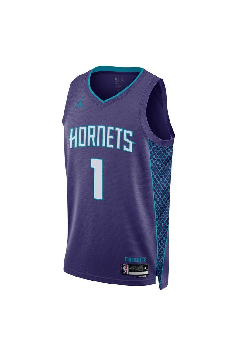 Unisex Jordan Brand LaMelo Ball Purple Charlotte Hornets Swingman Jersey - Statement Edition, Alternate, color, Purple
