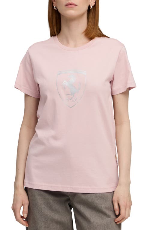 Puma X Ferrari Sportswear Cotton Graphic T-shirt In Pink