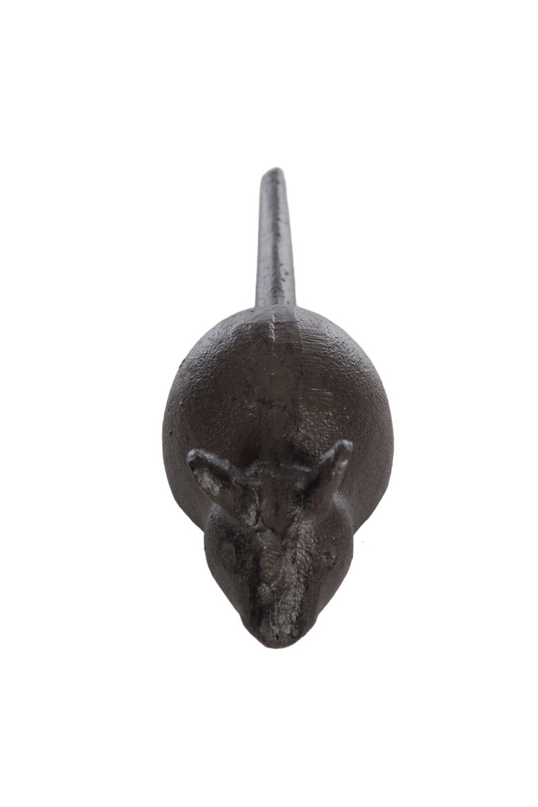 Iron Barn Mouse Door Stopper Metallic for Spring Home Decor, Alternate, color, Brown