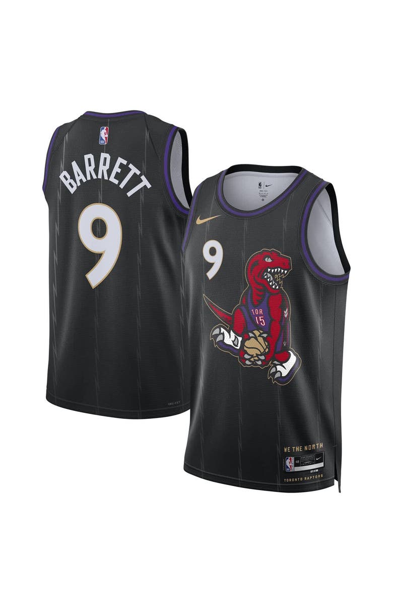 Nike Unisex Nike RJ Barrett Black Toronto Raptors 2024/25 Swingman Player Jersey - City Edition, Alternate, color, 