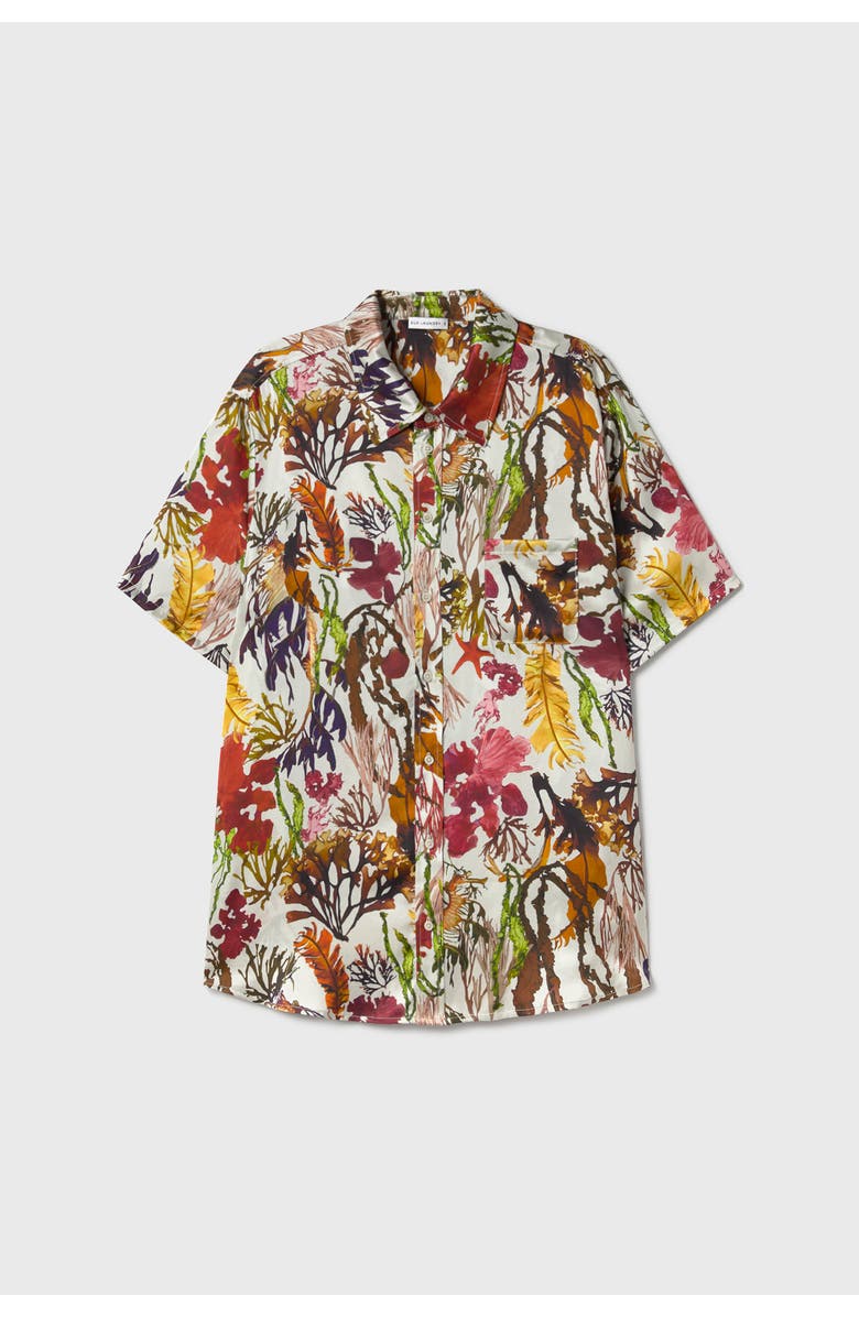 SILK LAUNDRY Short Sleeve Boyfriend Shirt, Alternate, color, 