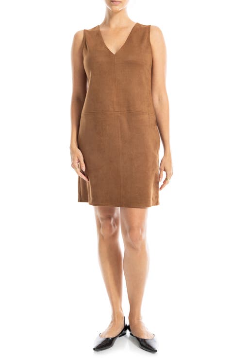 Sleeveless Faux Suede Dress