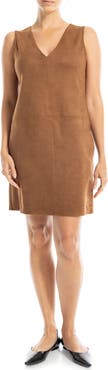 MAX STUDIO Sleeveless Faux Suede Dress