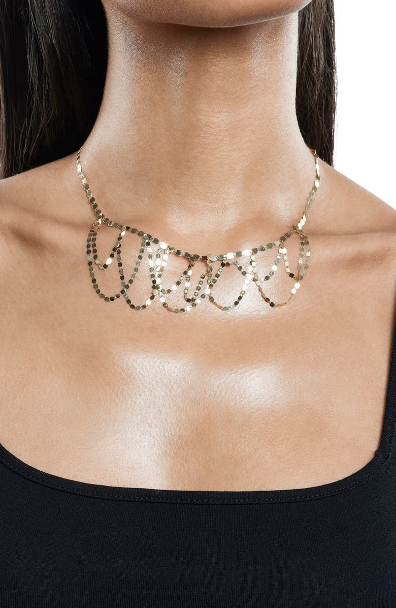 LANA Nude 14K Gold Draped Frontal Necklace, Alternate, color, 