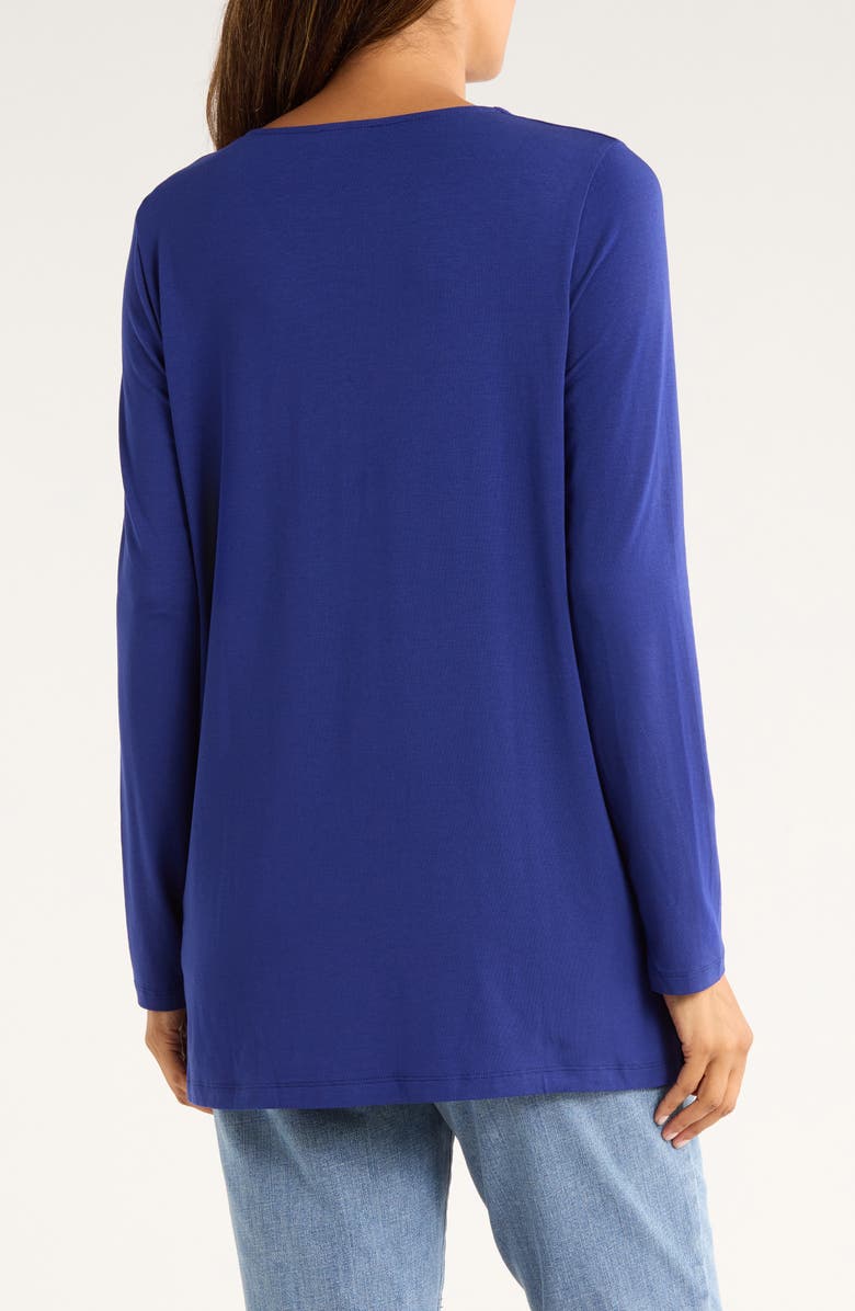 Eileen Fisher V-Neck Long Sleeve Tunic, Alternate, color, Infinity