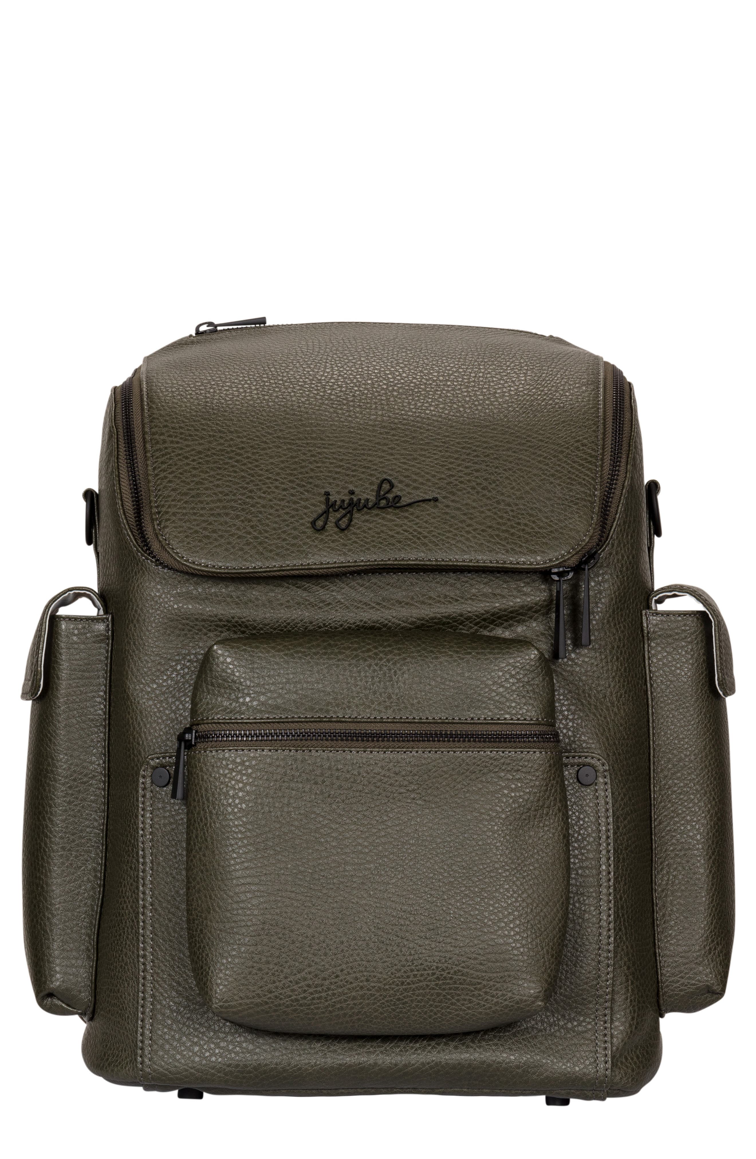 JuJuBe Ju-Ju-Be Ever Collection Forever Faux Leather Diaper Backpack, Main, color, 