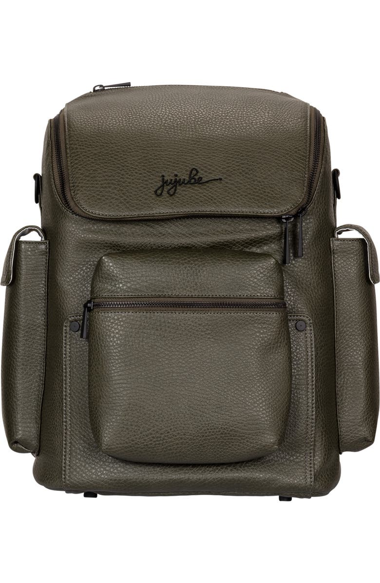 JuJuBe Ju-Ju-Be Ever Collection Forever Faux Leather Diaper Backpack, Main, color,