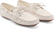 MANGO Lace-Up Leather Boat Shoe