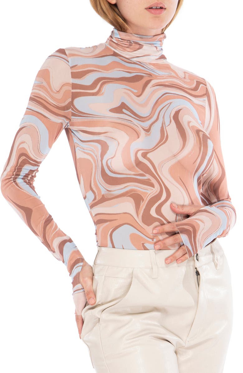 AFRM Zadie Power Mesh Long Sleeve Shirt, Alternate, color, 