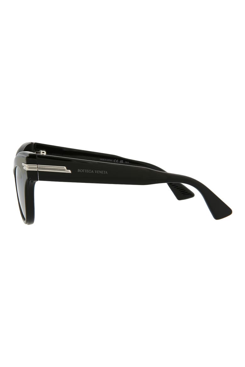 47mm Cat Eye Sunglasses, Alternate, color, BLACK BLACK SILVER