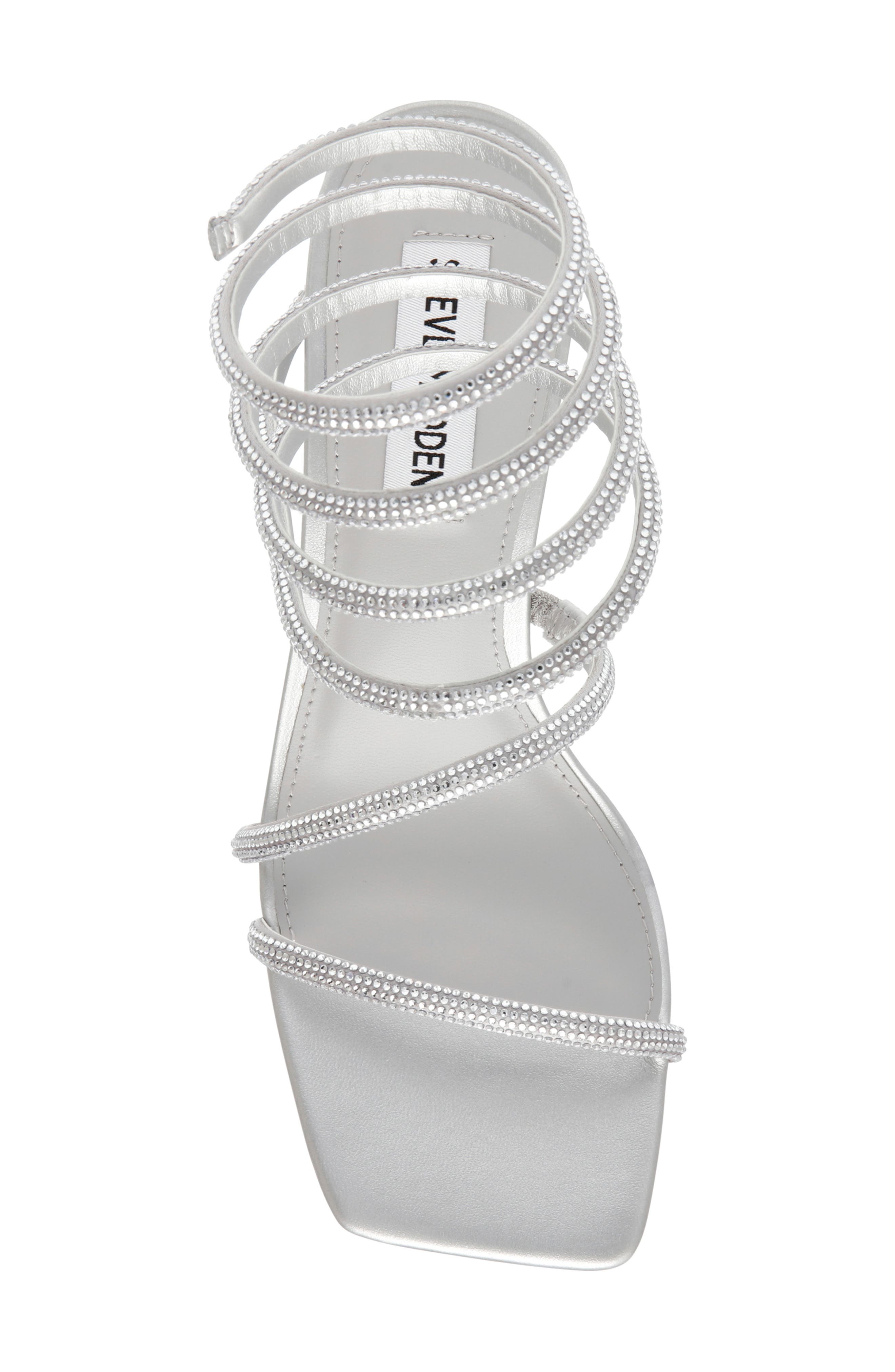 Steve Madden Lopez Crystal Strappy Sandal, Alternate, color, Rhinestone