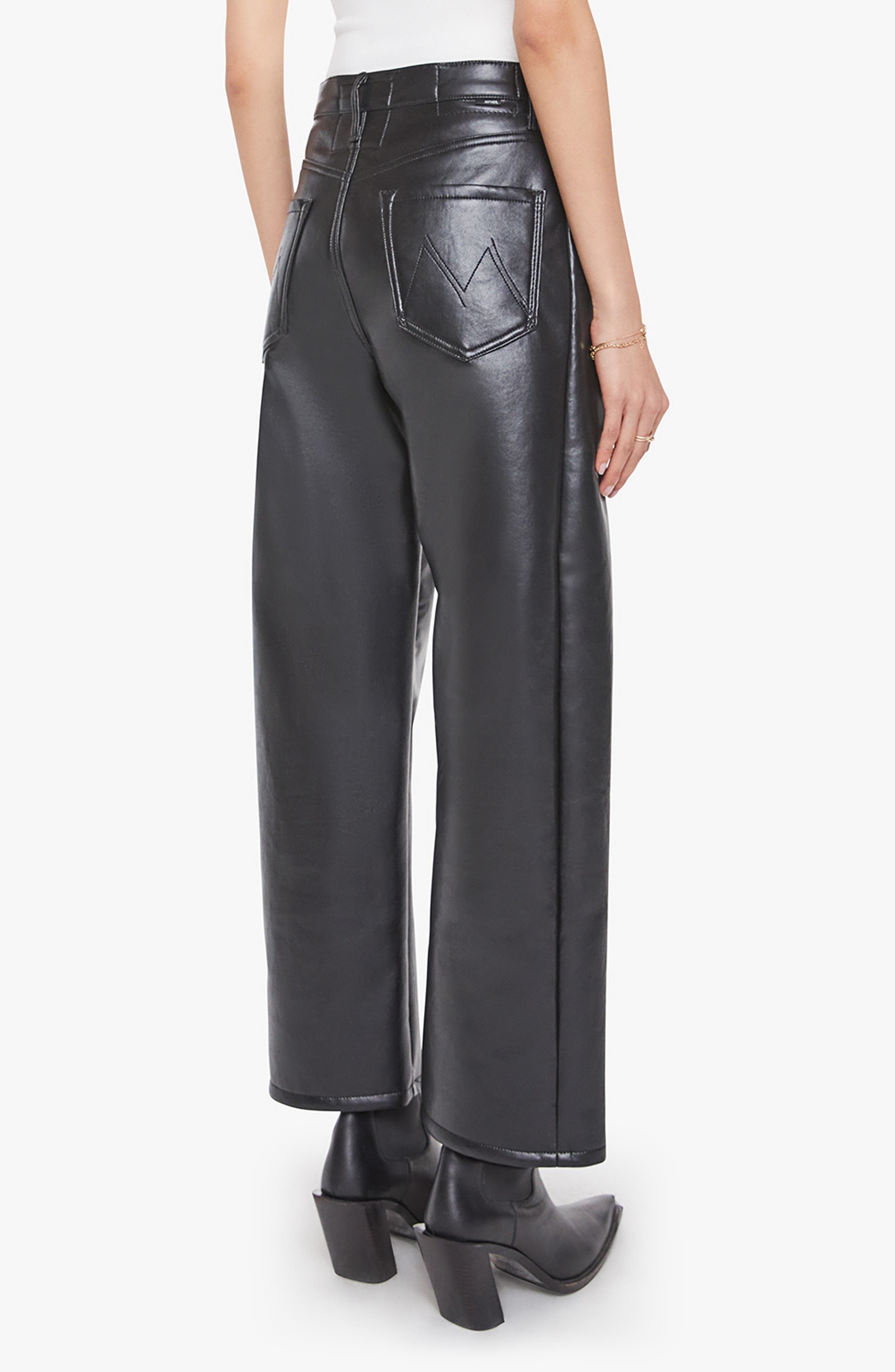 The Half Pipe Flood High Waist Coated Leather Pants - image 2