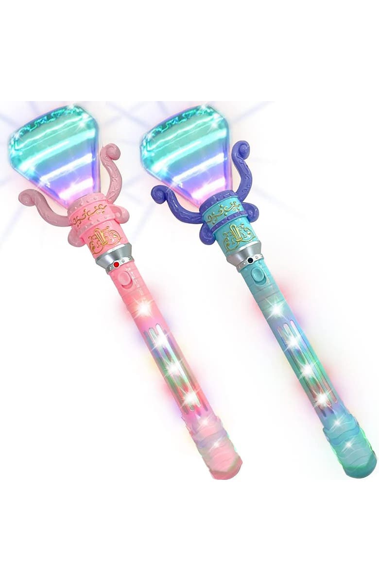 ArtCreativity Lightup Spinning Diamond Wands 2 Pack Pink 
Blue, 14" Fairy, Main, color, 