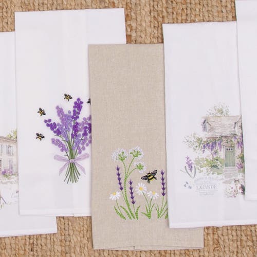 C & F Home C&f Home Lavender & Bee Garden Kitchen And Bathroom Embroidered Hand Towel In Multi