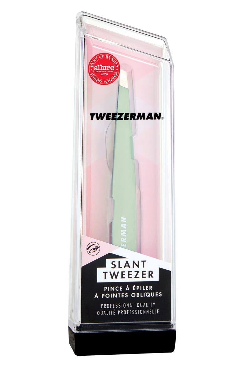 Pistachio Slant Tweezer, Alternate, color, PISTACHIO