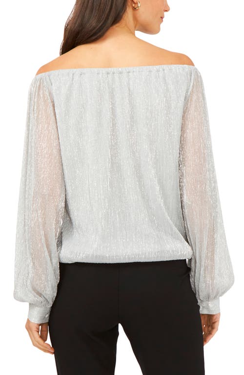 Chaus Metallic Off The Shoulder Blouse In White