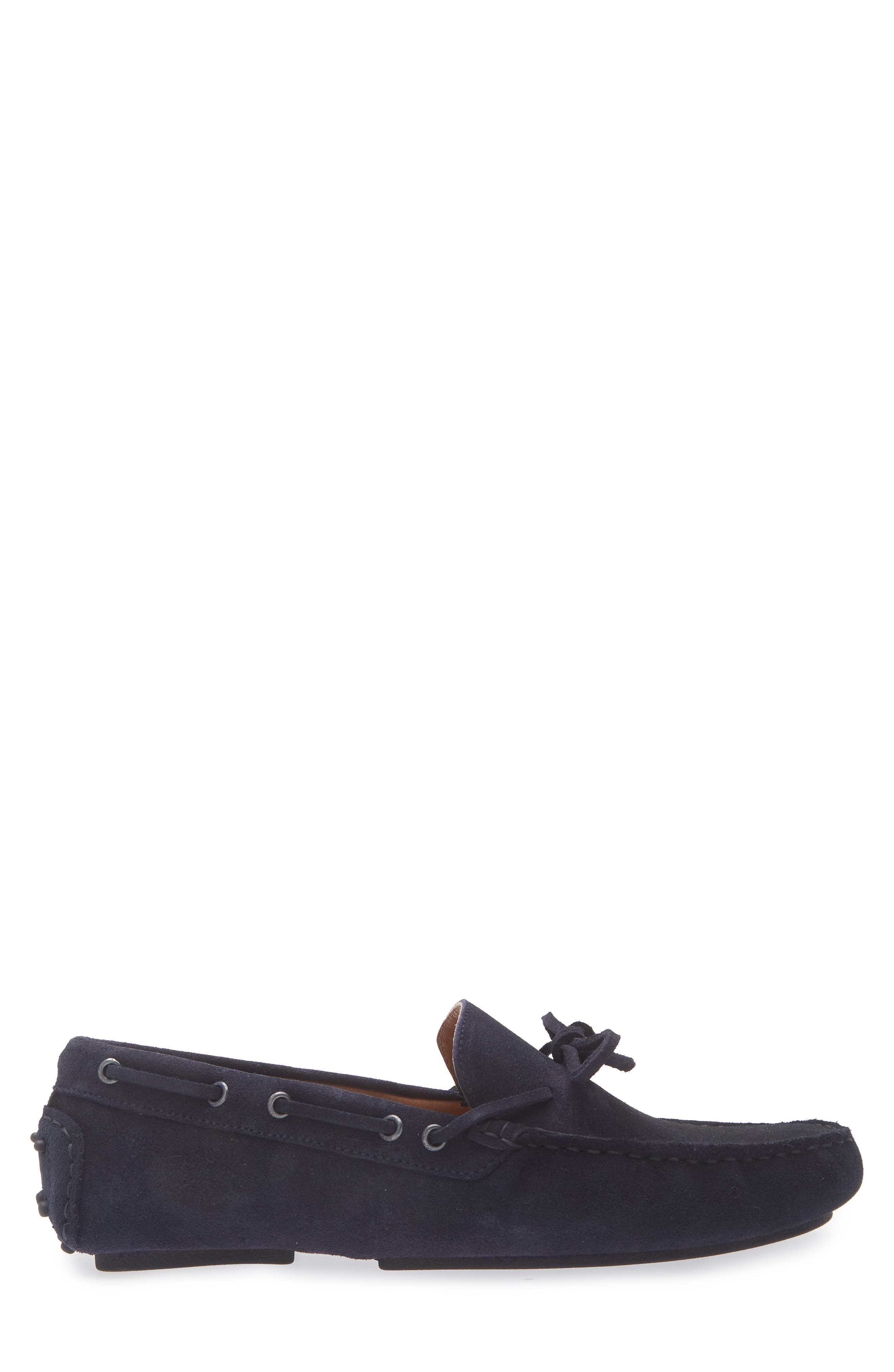 Hermoso Suede Driving Loafer(Men), Alternate, color, DARK BLUE SUEDE