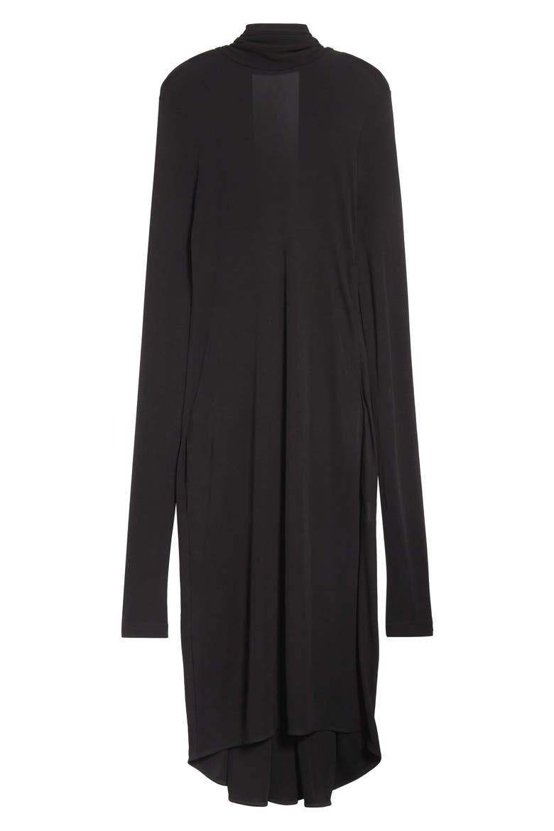 Cocoon Long Sleeve Cape Dress, Alternate, color, BLACK