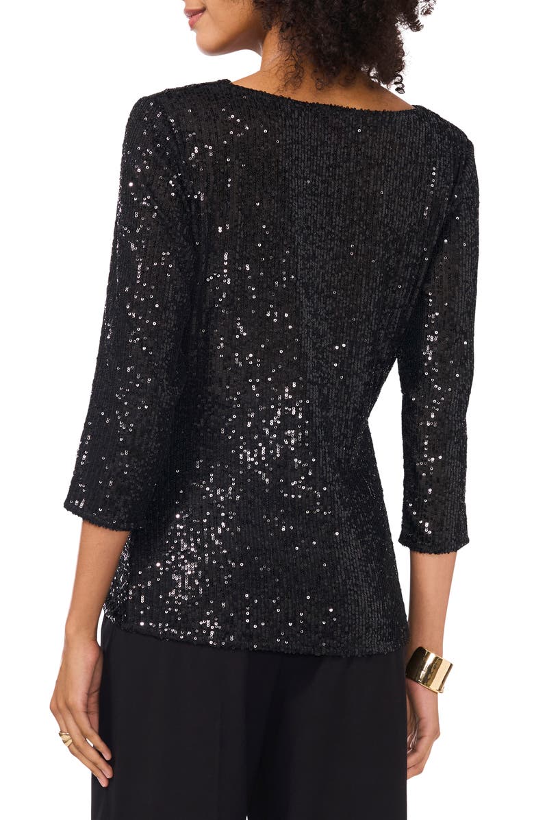 Vince Camuto Sequin Cowl Neck Top, Alternate, color,
