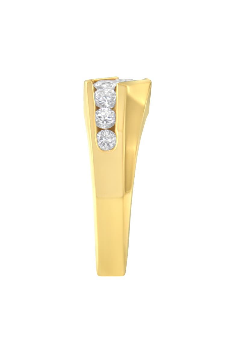 14KT Yellow Gold Men's Round Cut Diamond Ring, Alternate, color, Yellow Gold